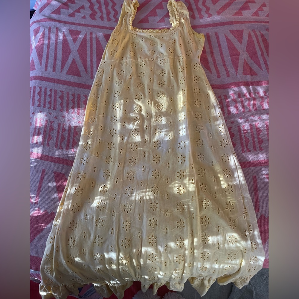 Hand-dyed asos eyelit midi dress